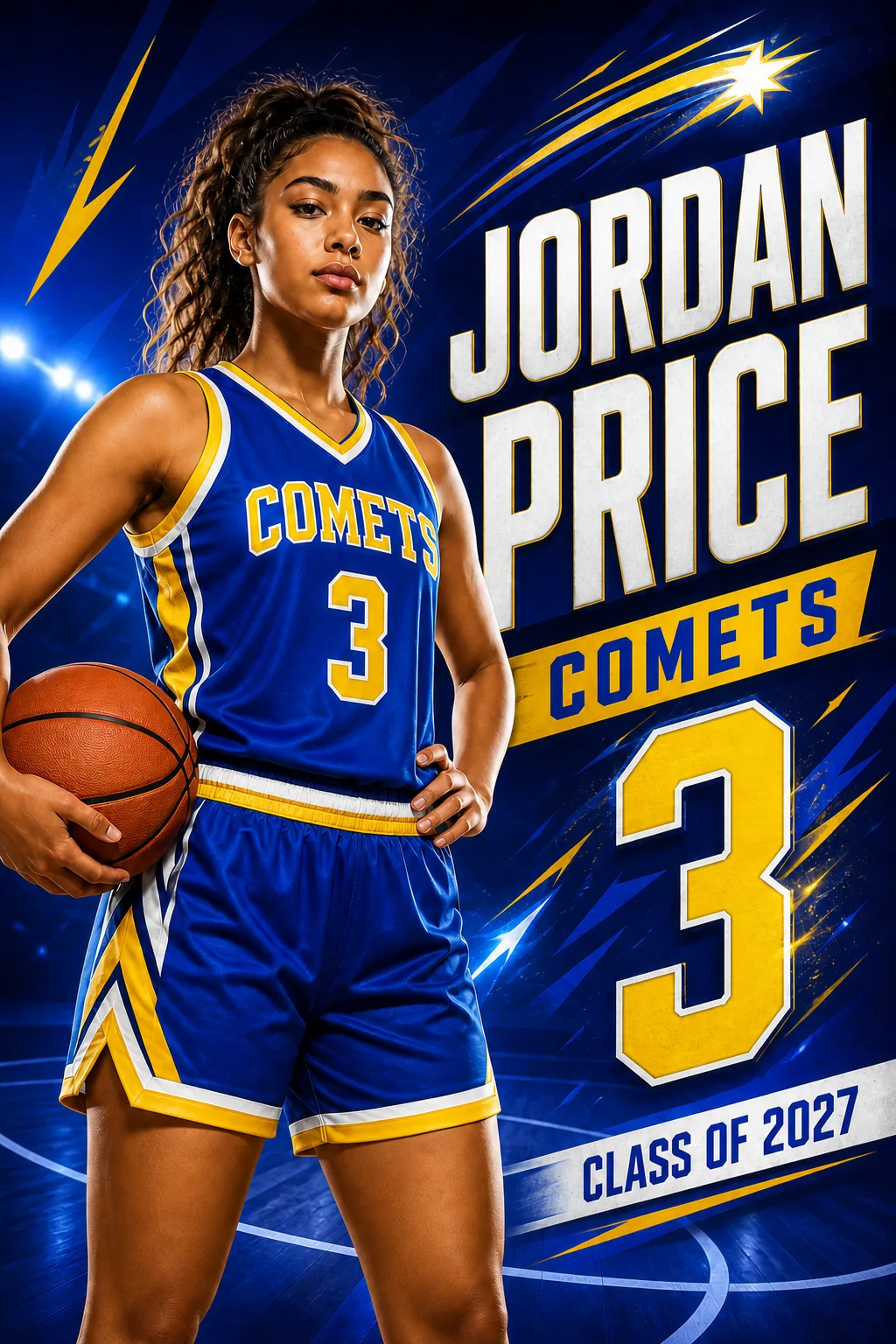 Basketball player banner