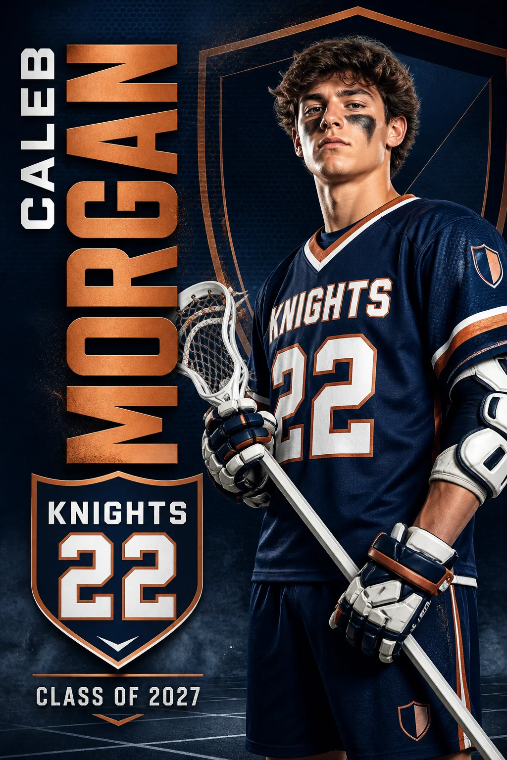 Lacrosse player banner