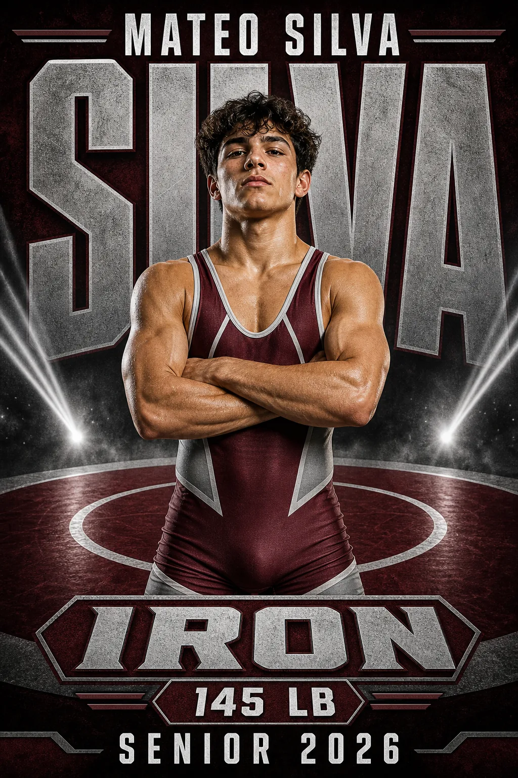 Wrestling player banner