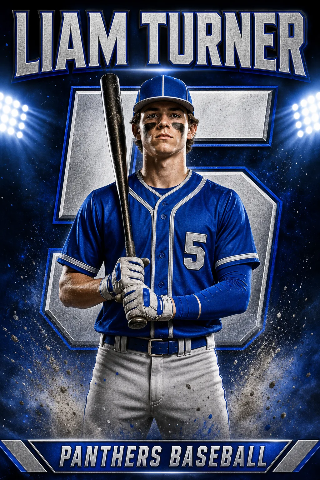 Baseball player banner