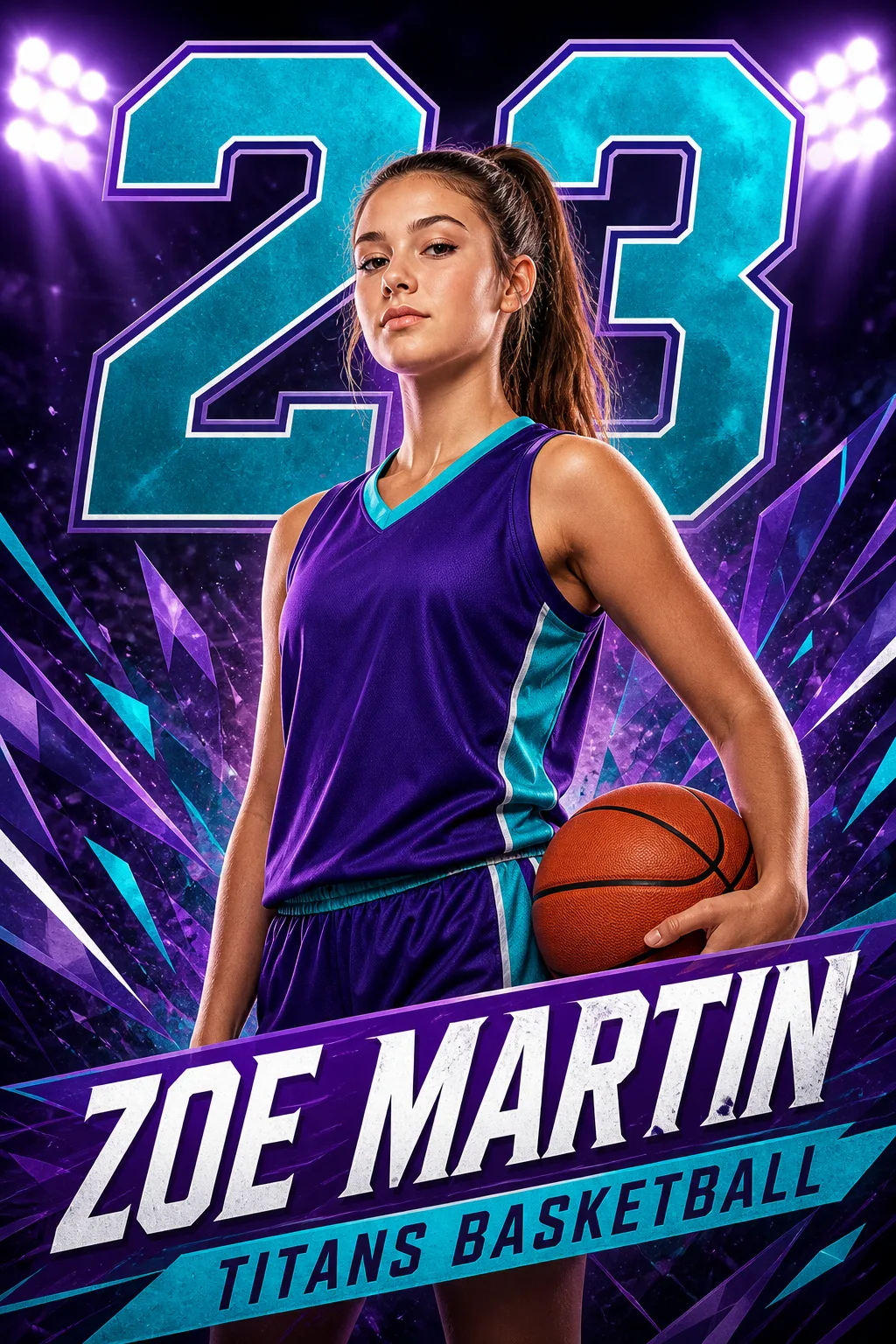 Basketball player banner